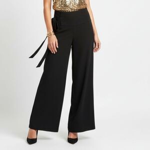 Cache Black Wide Palazzo Leg Trouser Pants 6